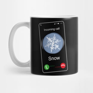 Call Snow Cell Phone Smartphone Winter Winter Sports Mug